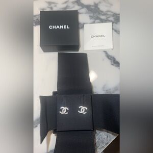 CHANEL Silver Earrings